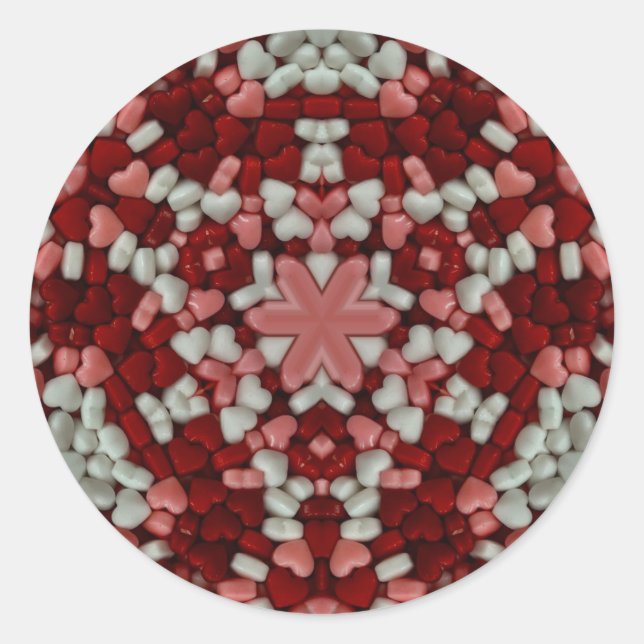 EASTER Candy Hearts ~ Runder Aufkleber (Vorderseite)