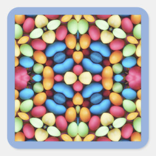 EASTER Candy ~ Quadratischer Aufkleber