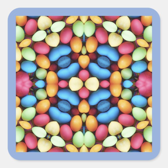 EASTER Candy ~ Quadratischer Aufkleber (Vorderseite)