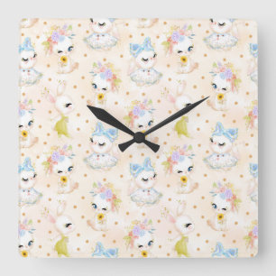 Easter Cards Quadratische Wanduhr