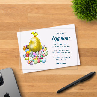 Easter Chick and the Golden Easter Egg Acryleinladungen