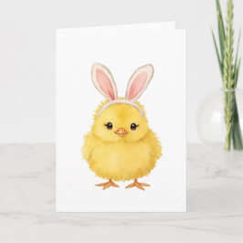 Easter Chick Bunny Watercolor Feiertagskarte