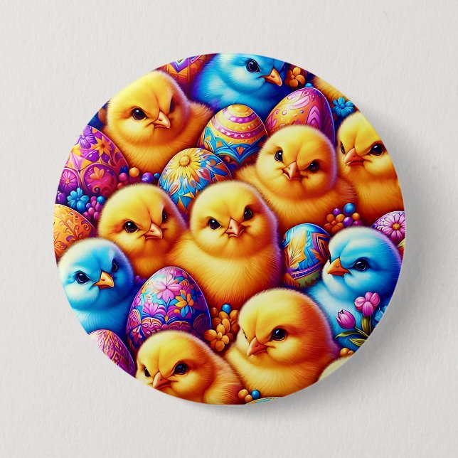 EASTER CHICKS EIER ~ Schaltfläche Button (Vorderseite)