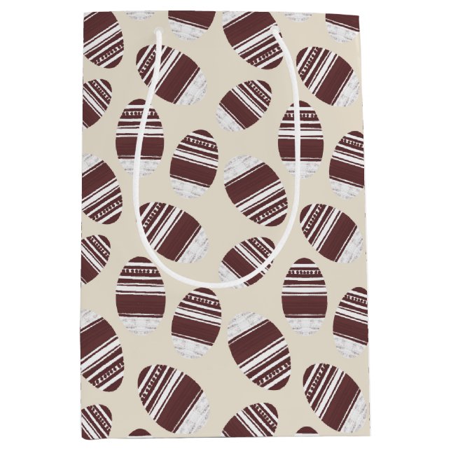 Easter Chocolate Egg Pattern Mittlere Geschenktüte (Vorderseite)