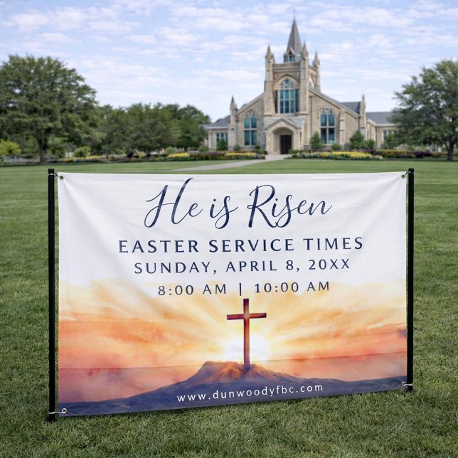 Easter Church Service Banner for Outdoor Use (Von Creator hochgeladen)
