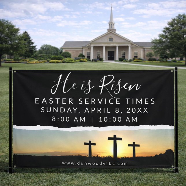 Easter Church Service Banner for Outdoor Use (Von Creator hochgeladen)