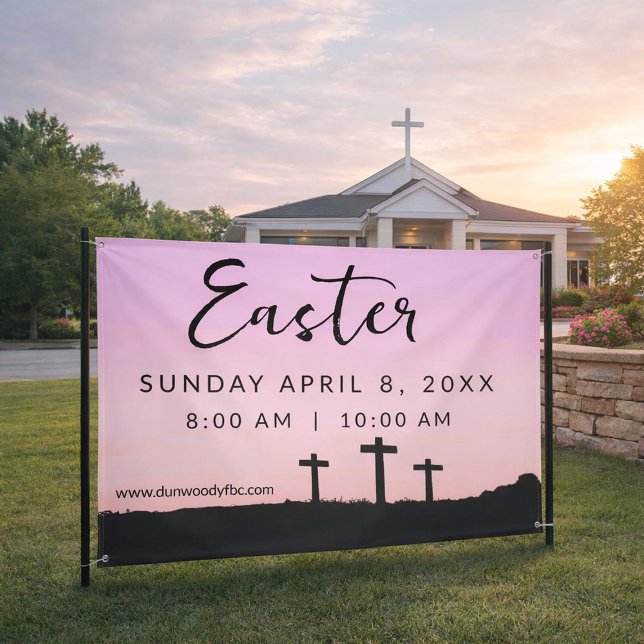 Easter Church Service Banner for Outdoor Use (Von Creator hochgeladen)