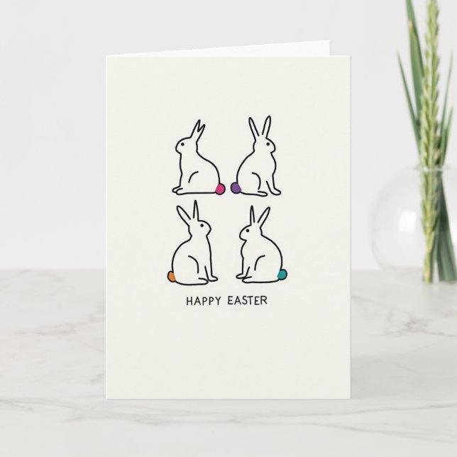 Easter Circle Tail Art Card Karte (Vorderseite)