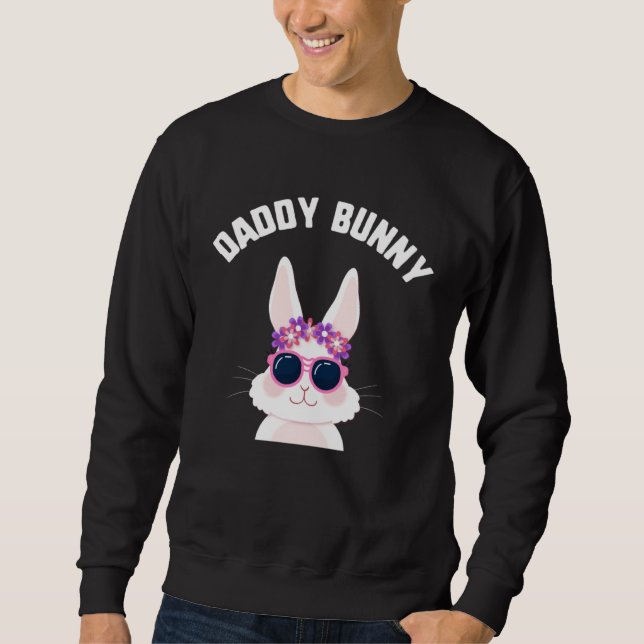 Easter Daddy Bunny Sunglasses Candy kids  Spring E Sweatshirt (Vorderseite)