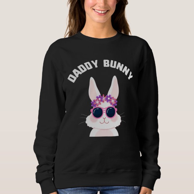 Easter Daddy Bunny Sunglasses Candy kids  Spring E Sweatshirt (Vorderseite)