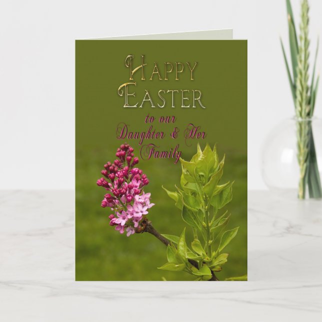 EASTER - DAUGHTER und ihre Familie Feiertagskarte (Vorderseite)