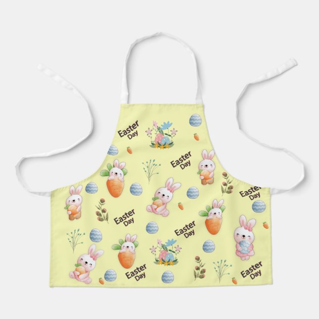 Easter Day Rabbits Pattern Schürze (Vorderseite)