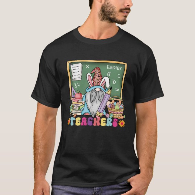 Easter Day Teacher Gnome One Hoppy Teacher Easter  T-Shirt (Vorderseite)