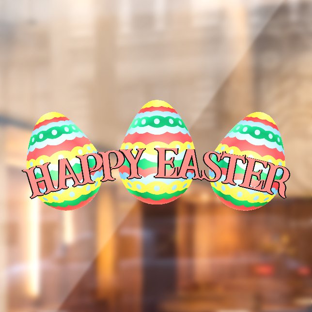Easter Decal Personalisiert Ostereier Fensterheber Fensteraufkleber (Blatt 2)