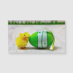 Easter Decoration - Easter egg and chick Magnetkarte