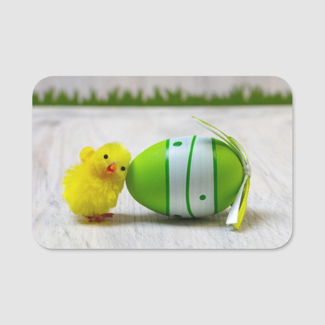 Easter Decoration - Easter egg and chick Namensschild (Vorderseite)