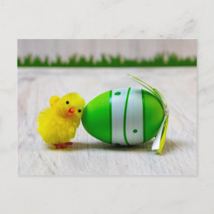 Easter Decoration - Easter egg and chick Postkarte