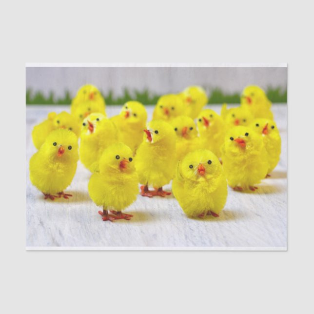 Easter Decoration -Group of chicks Seidenpapier (Vorderseite)