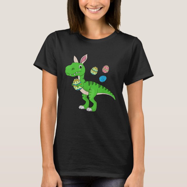Easter Dinosaur Boys Kids Bunny Easter Basket Stuf T-Shirt (Vorderseite)