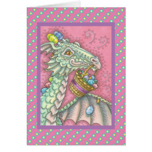 EASTER DRAGON EGG DROP GREETING NOTE CARTE VERS