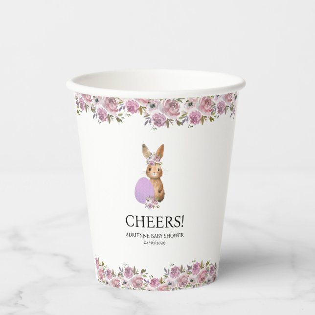 Easter Drinks Baby Shower  Pappbecher (Vorderseite)