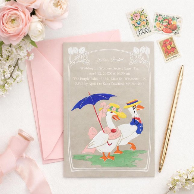 Easter Duck Invitation - Tea Party or Brunch Einladung (Von Creator hochgeladen)