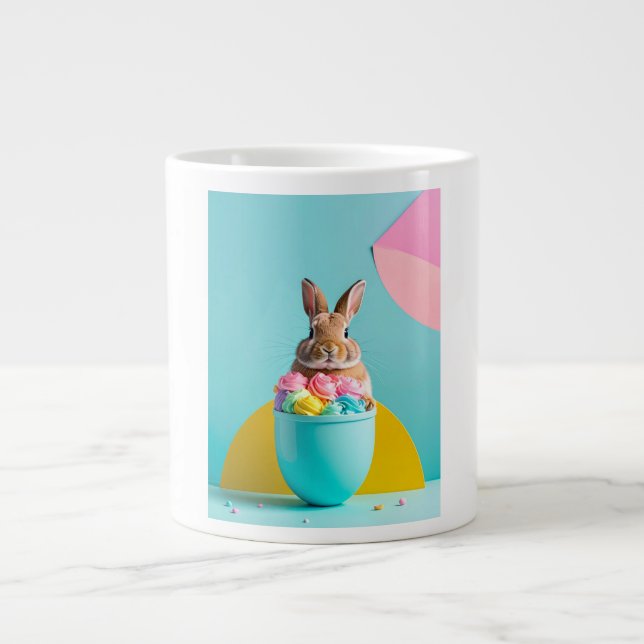 easter egg bunny Jumbo-Tasse (Vorderseite)