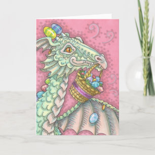 EASTER EGG DRAGON Fantasy Spring CARD Verse Feiertagskarte