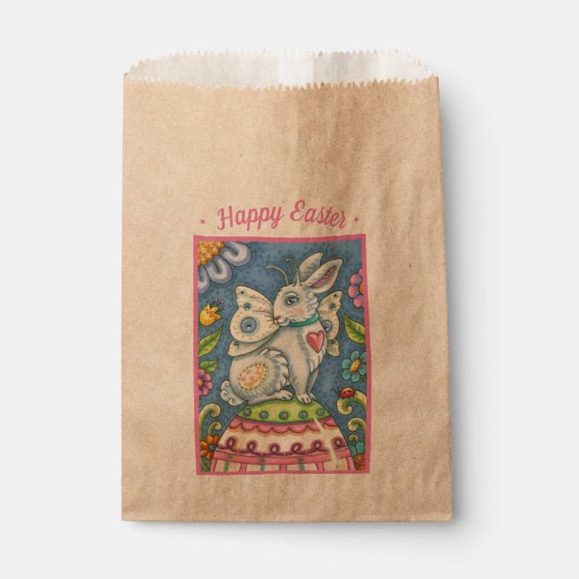 EASTER EGG FAIRY, FANTASY RABBIT HOLIDAY FAVOR BAG GESCHENKTÜTCHEN (Vorderseite)