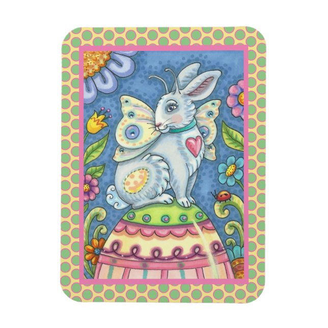 EASTER EGG FAIRY, FANTASY RABBIT MAGNET Rectangle (Vertikal)