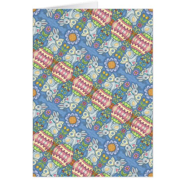 EASTER EGG FAIRY, FANTASY RABBIT NOTE CARD Blank (Vorne)