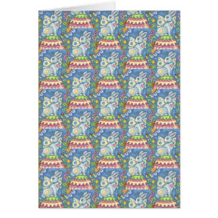 EASTER EGG FAIRY, FANTASY RABBIT NOTE CARD Blank