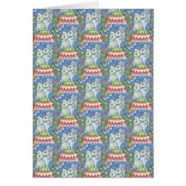 EASTER EGG FAIRY, FANTASY RABBIT NOTE CARD Blank