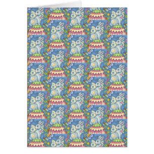 EASTER EGG FAIRY, FANTASY RABBIT NOTE CARD Blank