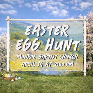 Easter Egg Hunt Banner - Pastel Landscape