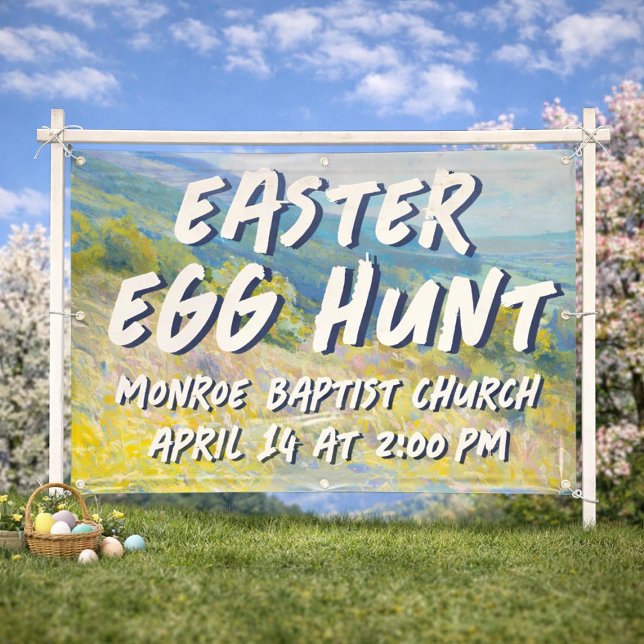 Easter Egg Hunt Banner - Pastel Landscape  (Von Creator hochgeladen)