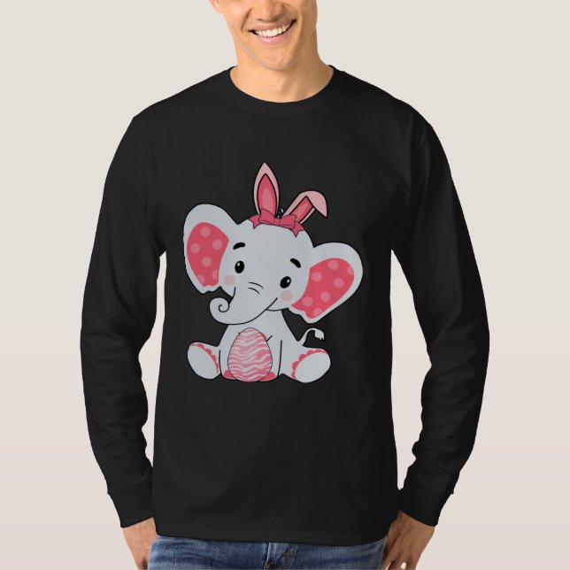 Easter Egg Hunt Bunny Ear Elephant Easter Day 2023 T-Shirt (Vorderseite)
