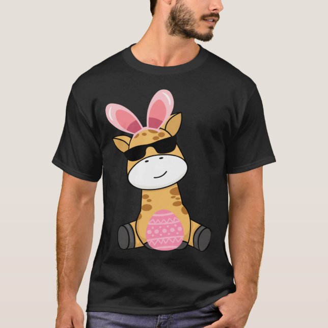 Easter Egg Hunt Bunny Ear Giraffe Easter Day 2023 T-Shirt (Vorderseite)