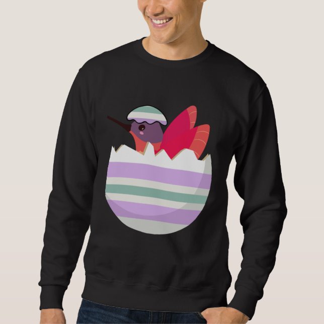 Easter Egg Hunt Bunny Ear Hummingbird Easter Day 2 Sweatshirt (Vorderseite)