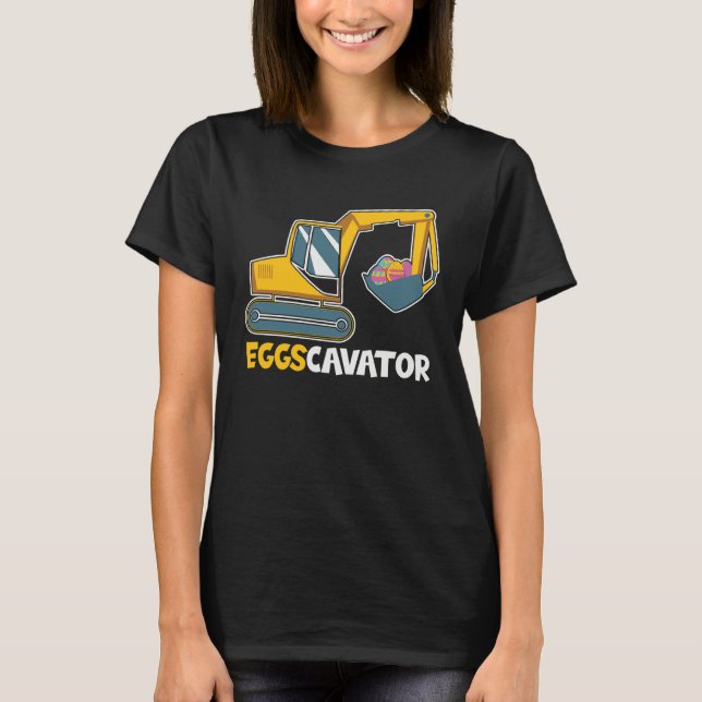Easter Egg Hunt Toddlers Constructions Trucks T-Shirt (Vorderseite)