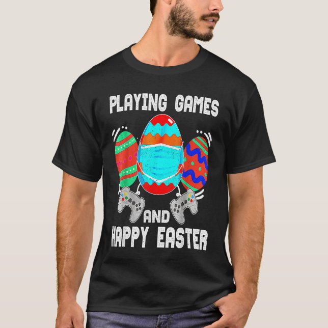 Easter Egg in Mask  for Women Playing Gaming T-Shirt (Vorderseite)