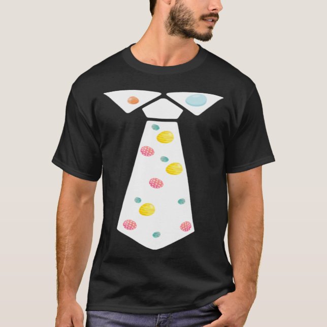 Easter Egg Neck Tie Cool Easter Celebration Costum T-Shirt (Vorderseite)