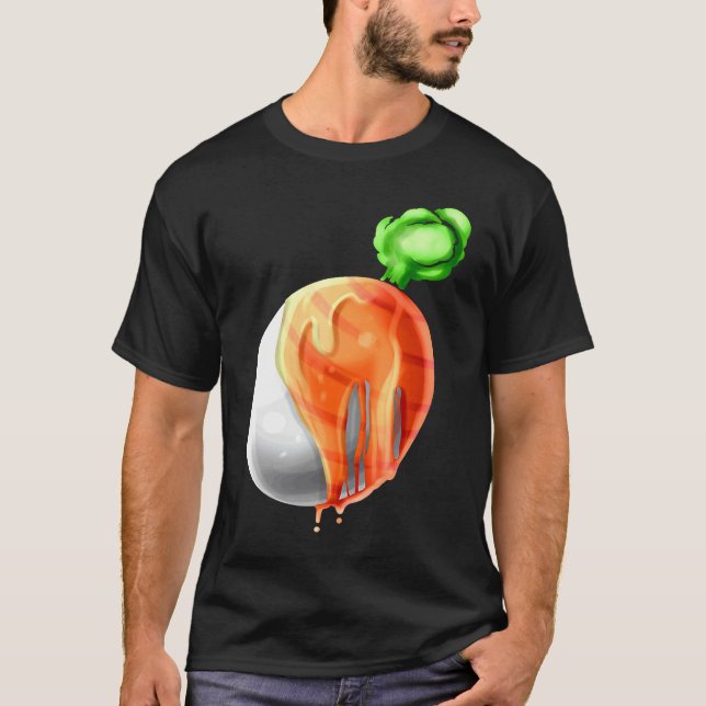 Easter Egg Painted As Carrot On Easter T-Shirt (Vorderseite)