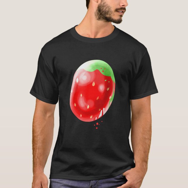 Easter Egg Painted Like A Strawberry For Easter T-Shirt (Vorderseite)