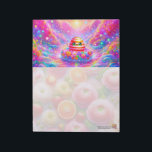 Easter Egg Rafting in Paradise Notizblock<br><div class="desc">This happy Easter Egg is living his best life on a flower raft in a magical valley. 

This design is optimized for a standard notepad. Please contact me if you would like to put it on a different size notepad,  or another product!</div>