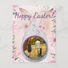 Easter egg silver with photo postkarte