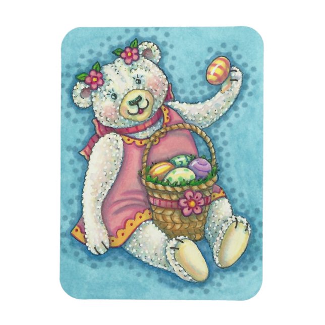 EASTER EGG TEDDDDY BEAR MAGNET Rectangle (Vertikal)