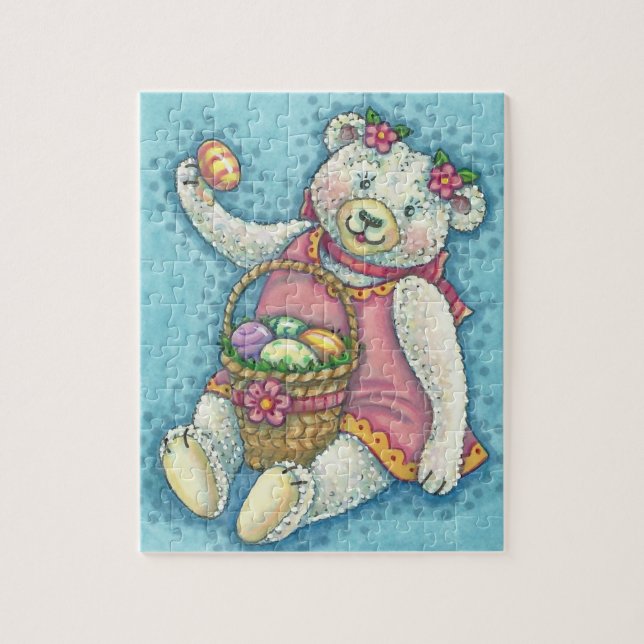 EASTER EGG TEDDY BEAR URLAUB PUZZLE (Vertikal)