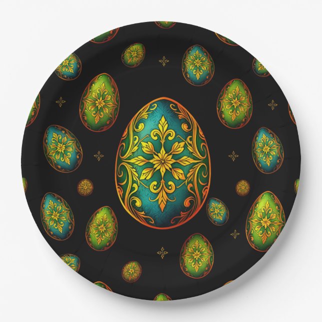EASTER EGGS 3D ~ Decorated~ Pappteller (Vorderseite)