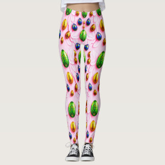 EASTER EGGS ~ Multicolored 3D ~  Leggings